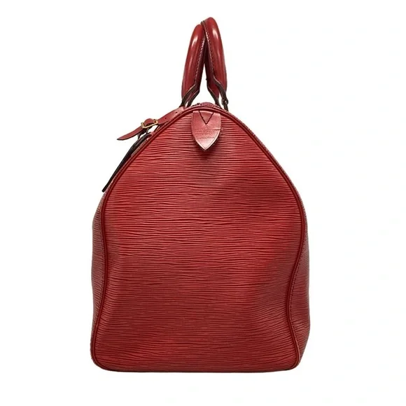 Authentic Louis Vuitton Castilian Red Epi keepall 45 travel unisex duffle bag - Picture 3 of 16